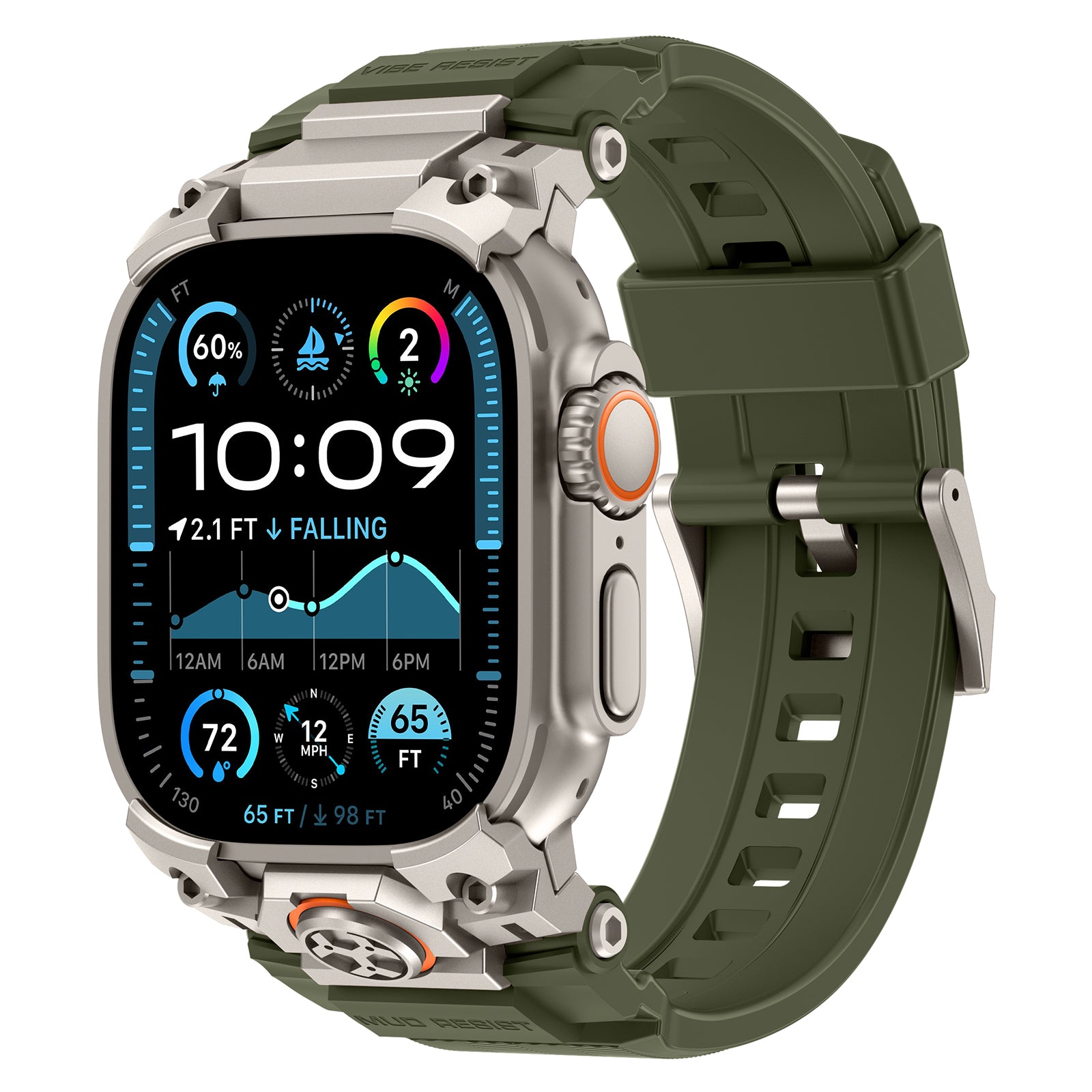 Transformers Mecha Style Band for Apple Watch Dark Green Belt compatible iwatch Ultra serial