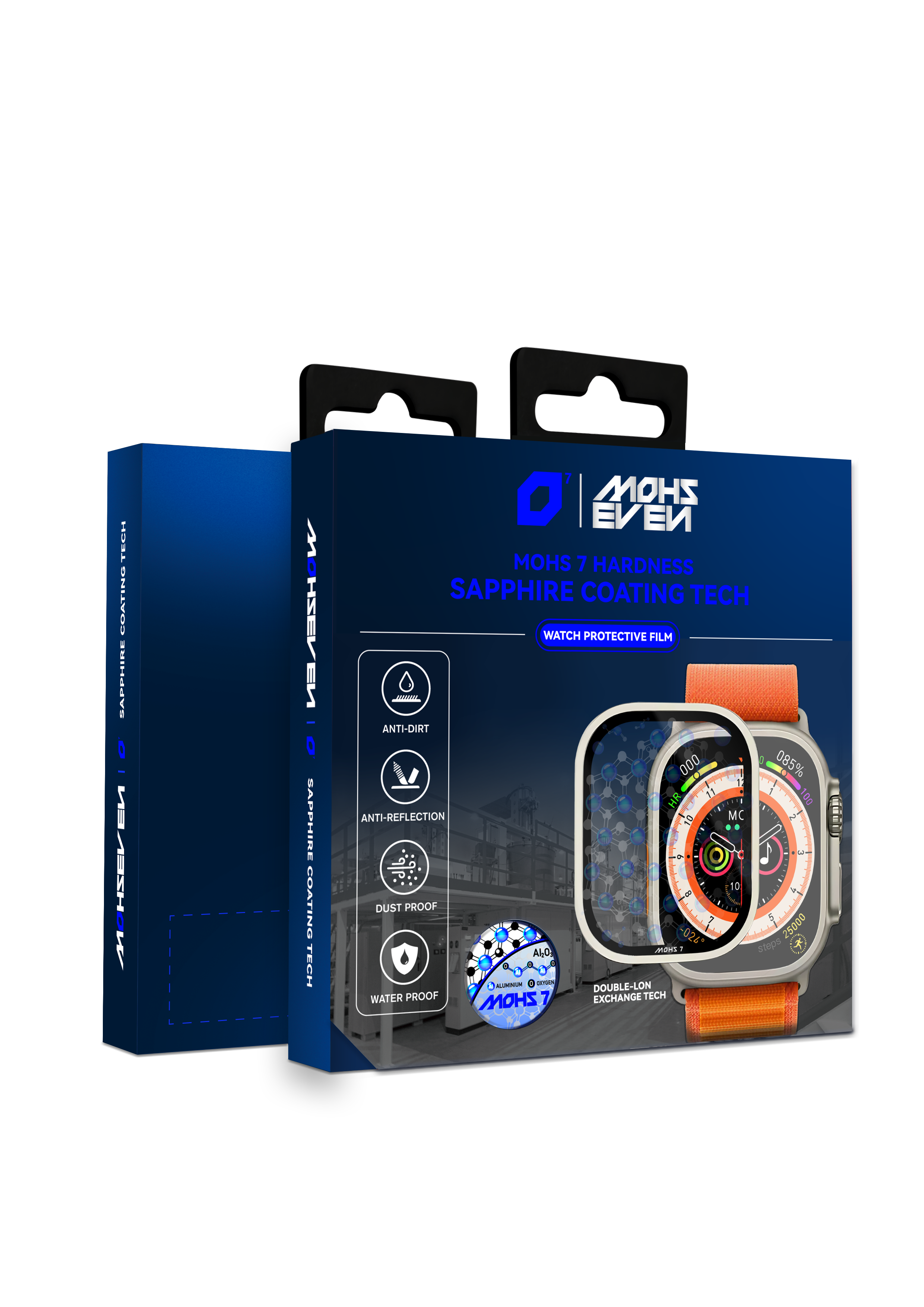 Mohseven Mohs 7 Hardness Sapphire Coating iwatch ultra 1 ultra 2 ultra 3 with AR Coating