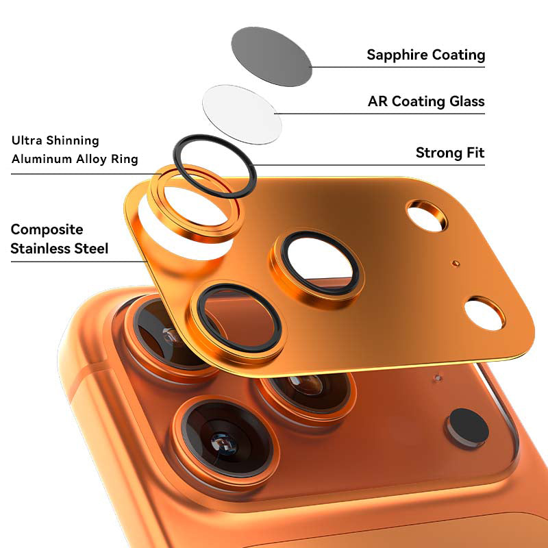 Sapphire Coating Aluminum alloy lens protector Mohs 7 Hardness up to 30KG impact for iphone original color