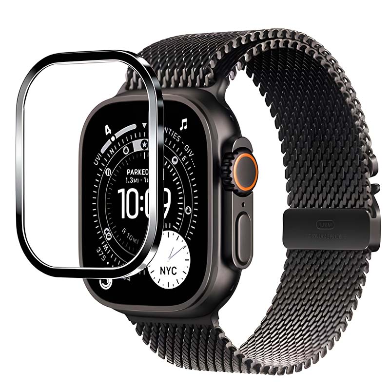 sapphire coating glass protector iwatch ultra Mohs 7 Hardness with Aluminum alloy frame