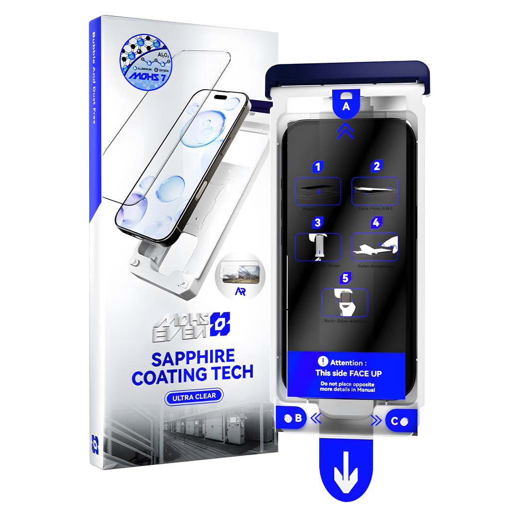 Mohseven Sapphire Coating Mohs 6 Hardness Anti-Reflection Screen protector